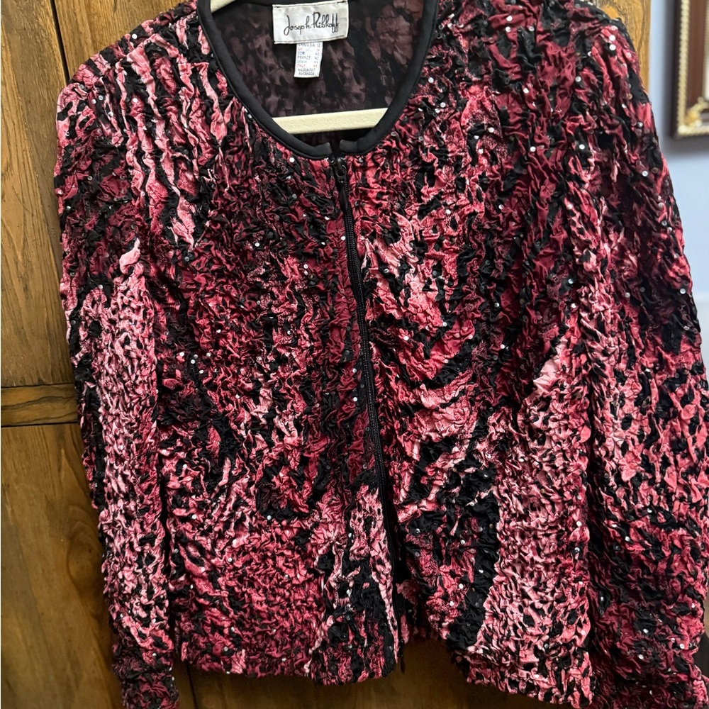 Joseph Ribkoff Vibrant Pink and Black Jacket